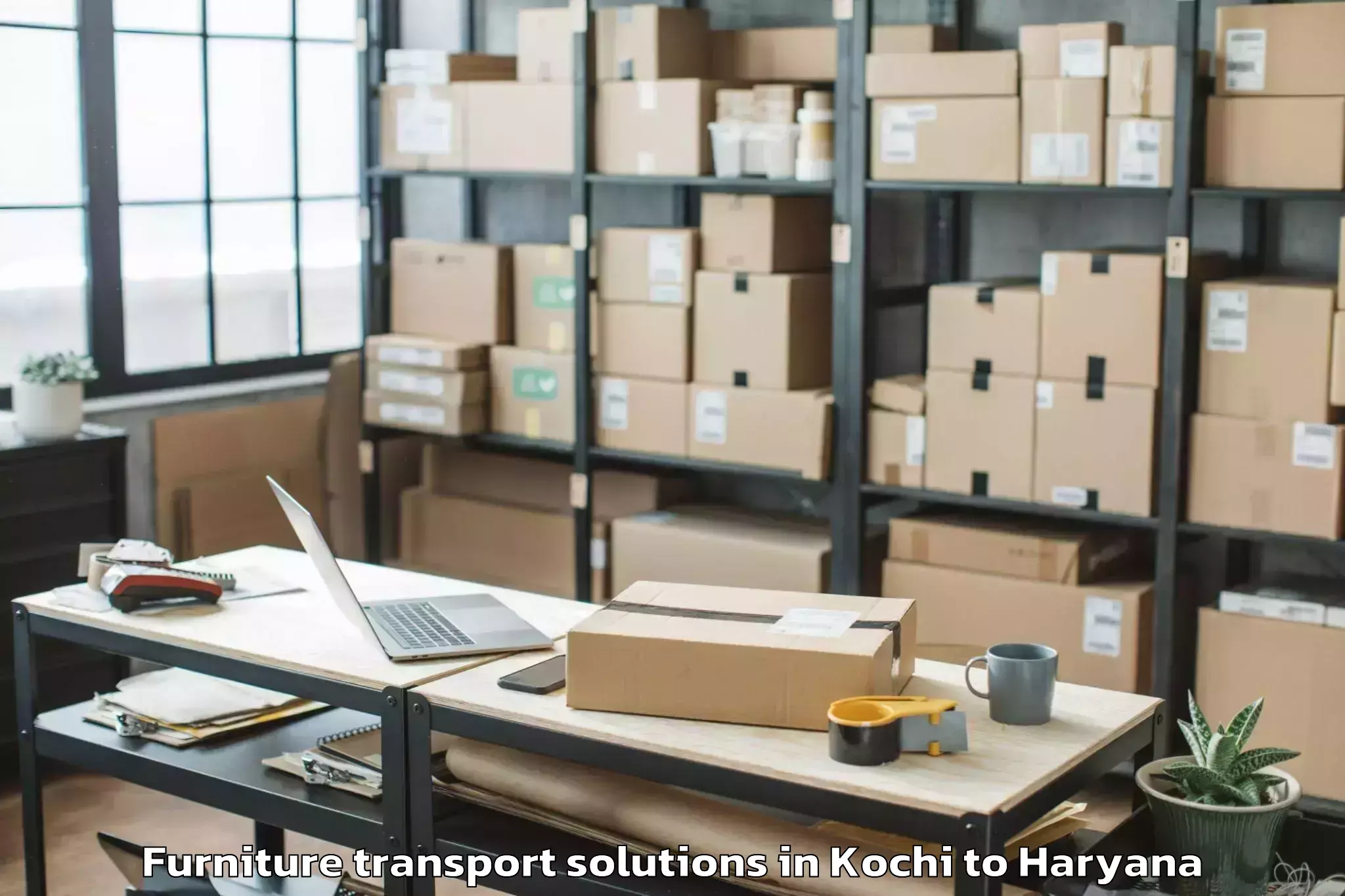 Trusted Kochi to Shahabad Markanda Furniture Transport Solutions